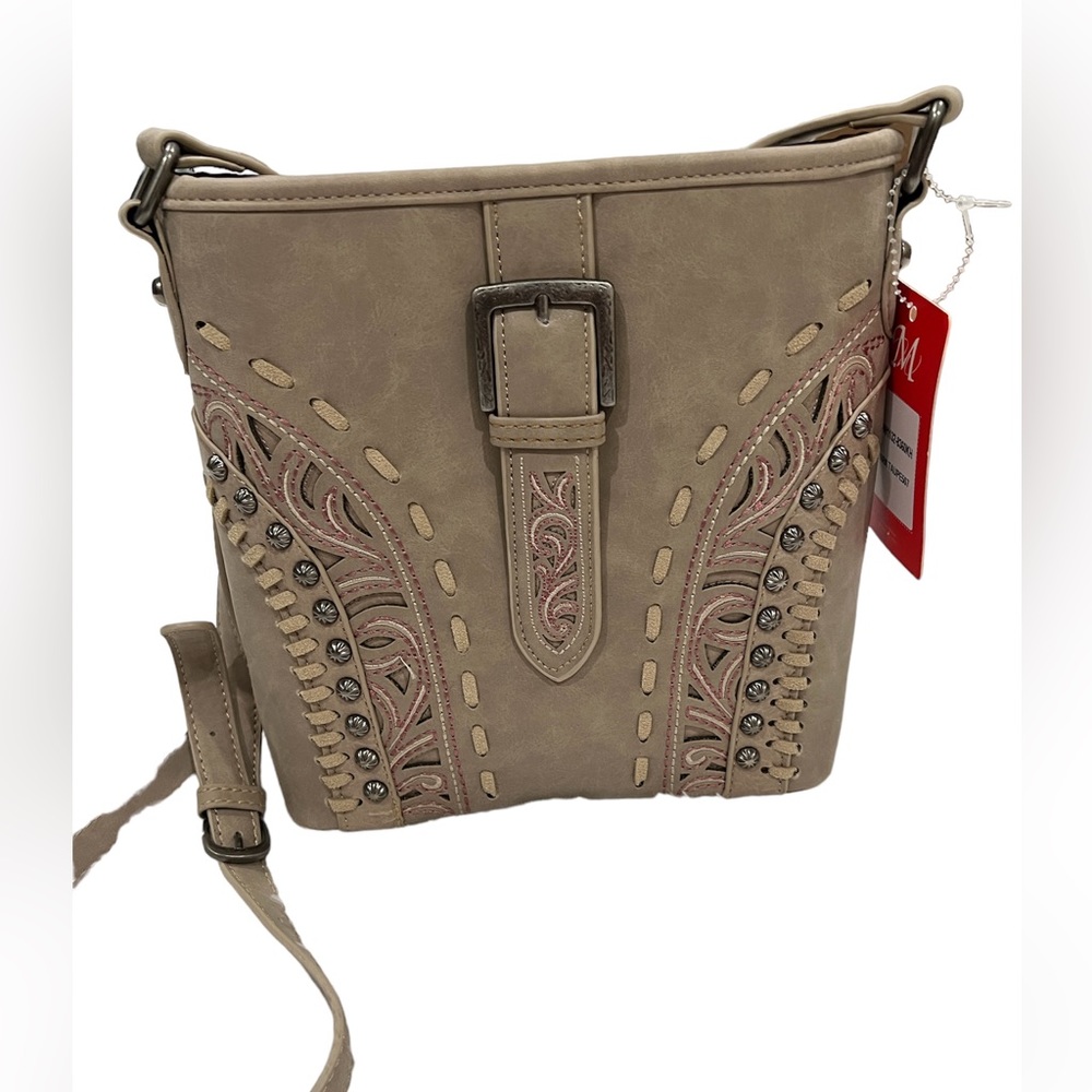 New Montana West  Crossbody Handbag, Color Tan